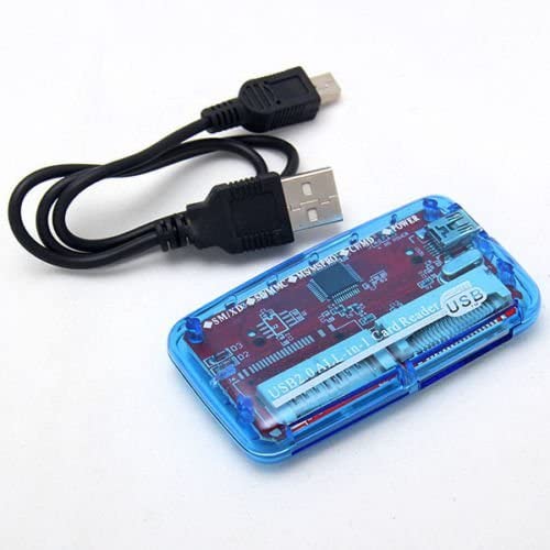 [Australia - AusPower] - [3 Pack] eTECH Collection USB 2.0 All-in-1 Memory Card Reader/Writer - support SD/SDHC (NOT Support SDXC) / Compact Flash/xD / Memory Stick/Memory Stick Pro Duo/xD Picture Card - Blue All-in-1 (Blue) 