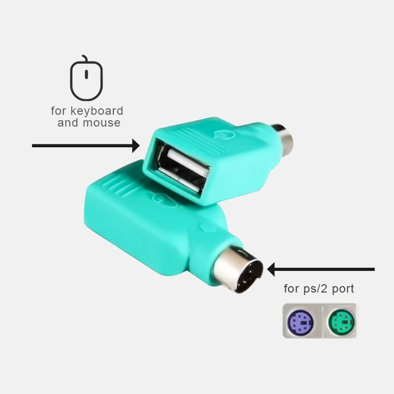 [Australia - AusPower] - PS2 to USB Female,PS/2 Male Converter Changer Adapter for Keyboard Mouse 2pcs by Oxusbor(Notice:Can't Match All Motherboard,Have Matching Problem) 