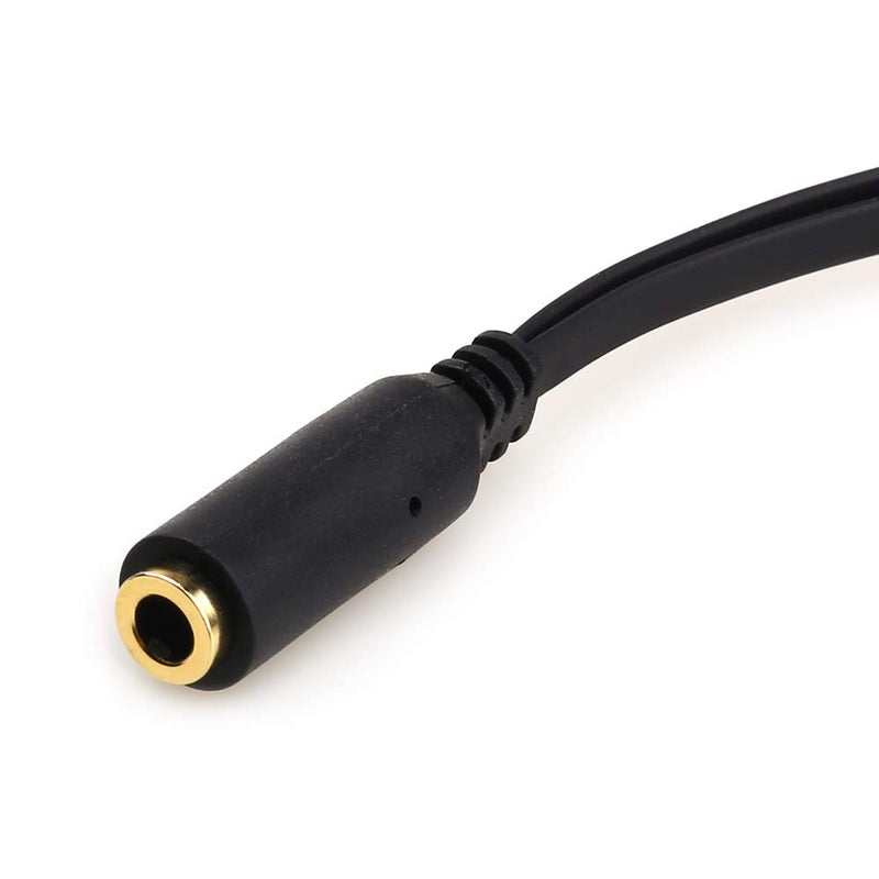[Australia - AusPower] - 3.5mm Combo Headset Audio Adapter Splitter Cable for PS4, Xbox One S, Tablets, Mobile Phones, PC Gaming headsets and New laptops (3.5mm TRRS Female to Double 3.5mm TRS Male) 3.5mm TRRS Female to Dual 3.5mm TRS Male 