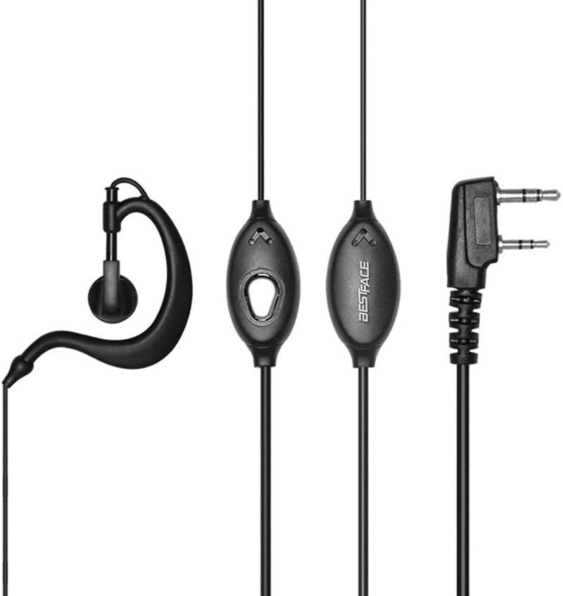 [Australia - AusPower] - OBOBIX Newest 10 Pack Earpiece Headset Mic UV 5R/5RA/5RA+/5RB/5RC/5RD/5RE/5RE+ 666s 777s 888s Two-Way Radio (Black 1PC) 