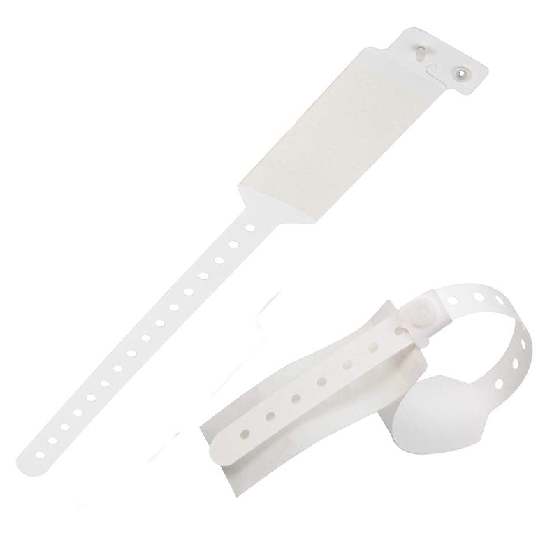 [Australia - AusPower] - Wristall Hospital Identification Bands, Medical Adult-Sized Shield Wristband, Waterproof Patient Wristbands, Plastic Disposable Hospital ID Wristband (White, 250) White 