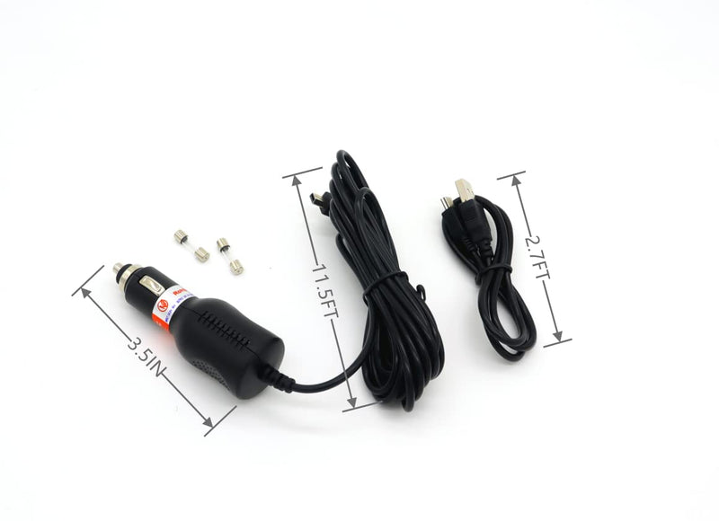 [Australia - AusPower] - JFXONE Car Power Charger Adapter + USB Cord Compatible with Rand McNally TND 520, 530,540, 720, 730 GPS 