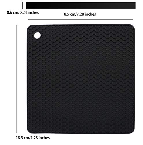 [Australia - AusPower] - Smithcraft Teal Silicone Trivet Mats for Hot Pots, Pot Holder, Multi-Purpose Drying Trivet Mat, Kitchen Table pad, (Set of 4) Non Slip, Flexible, Durable,Heat Resistant Pads (Teal-Square) C: Teal 