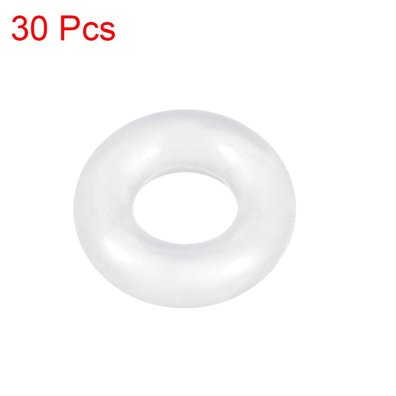 [Australia - AusPower] - uxcell Silicone O-Ring, 7mm OD, 3mm ID, 2mm Width, VMQ Seal Rings Gasket, White, Pack of 30 3mmx7mmx2mm 