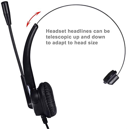 [Australia - AusPower] - TRIPRO Monaural USB VoIP Headset for Computer Internet Calls, VoIP Communication, Skype, Webinar, Softphone, Call Center with Noise Cancelling Microphone and Volume Adjuster 