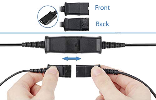 [Australia - AusPower] - U10P-S Adapter Compatible with Any Plantronics or TruVoice (QD) Headset and Works with Yealink T19 T20 T21 T22 T23 T26 T27 T28 T29 T32 T36 T38 T40 T41 T42 T46 T48 T52 T54, Snom and Grandstream Phones 