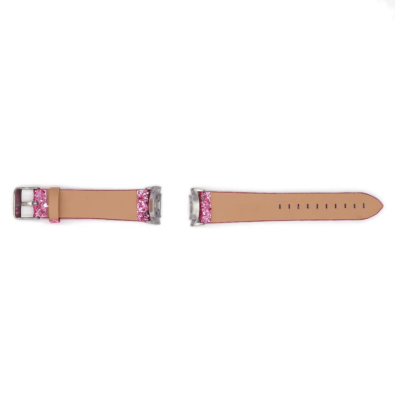 [Australia - AusPower] - WffKuTooS Compatible with Samsung Gear S2 Watch Band, Leather Flash Glitter Bling Band Wristband Strap for Gear S2 SM-R720 / SM-R730 Smart Watches Pink 