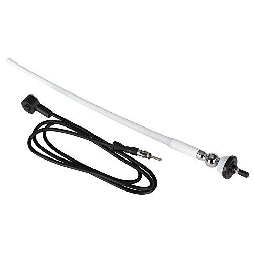 [Australia - AusPower] - Enrock 20W White Flexible Rubber Mast Long Range Marine Boat Yacht AM/FM Radio Antenna 