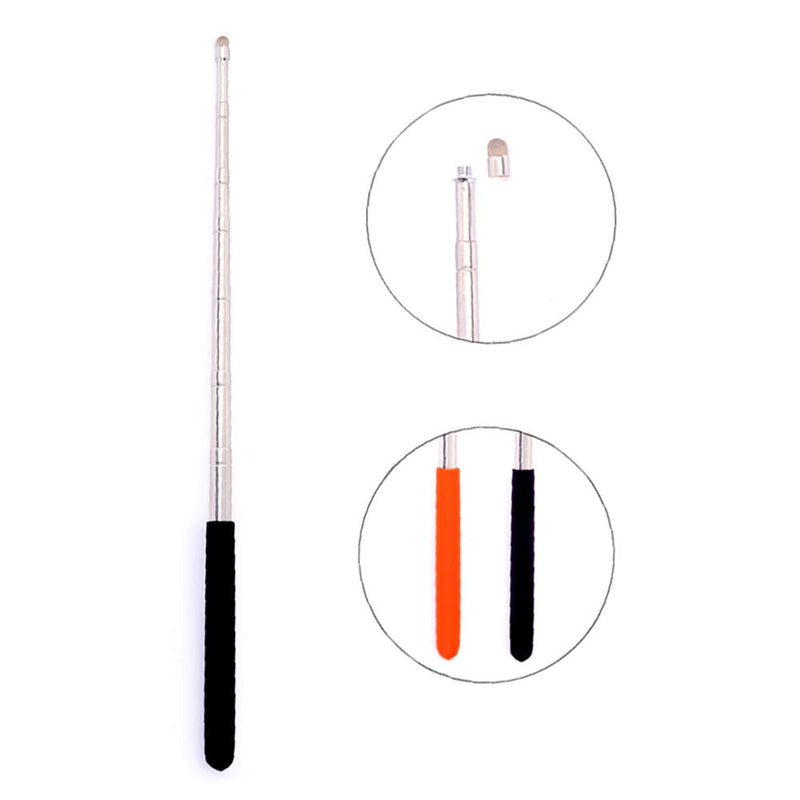 [Australia - AusPower] - Telescopic Teacher Pointer, Teaching Pointer, Expandable whiteboard Pointer, with capacitive Screen Handwriting Function, Teacher Coach Presenter Pointer, Extended to 39 inches (Black) Black 