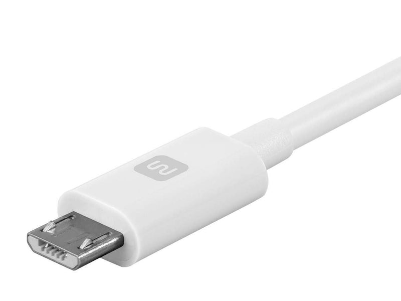 [Australia - AusPower] - Monoprice USB-A to Micro B Cable - 6 Feet - White, Polycarbonate Connector Heads, 2.4A, 22/30AWG - Select Series 6ft 