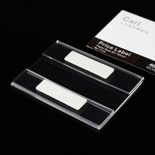 [Australia - AusPower] - Airgoesin 20pcs Wall Mount Shelf Acrylic Sign Holder Price Card Tag Label Counter Top Stand Display with Adhesive Tape Sticker Paper Size:6x9cm 
