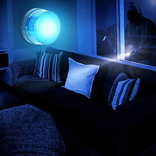 [Australia - AusPower] - 12V Blue Alarm Signal, Blue LED Strobe Beacon Alarm Flashing Light without Sound Explosion-proof, Can be Used in the Field for Home Security Alarm System 