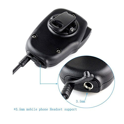 [Australia - AusPower] - NSKI Walkie Talkie Mini Handheld Remote Microphone Speaker MIC Baofeng Kenwood Puxing Wouxun TYT HYT Pofung Walkie Talkie 2 Way Radio 360 Degree Swivel 