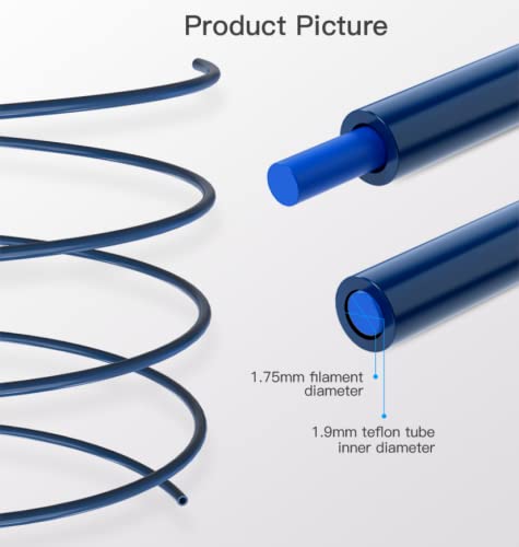 [Australia - AusPower] - Authentic Capricorn PTFE Bowden Tubing (1 Meter) XS Series for 1.75mm Filament with PTFE Teflon Tube Cutter and Upgraded PC4-M6 and PC4-M10 Pneumatic Fittings with Metal Teeth and 2 Blue Collet Clips 