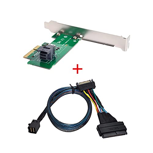 [Australia - AusPower] - NFHK PCI-E 3.0 4.0 to SFF-8643 Card Adapter and U.2 U2 SFF-8639 NVME PCIe SSD Cable for Mainboard SSD SFF-8643 Card Adapter & SSD Cable 