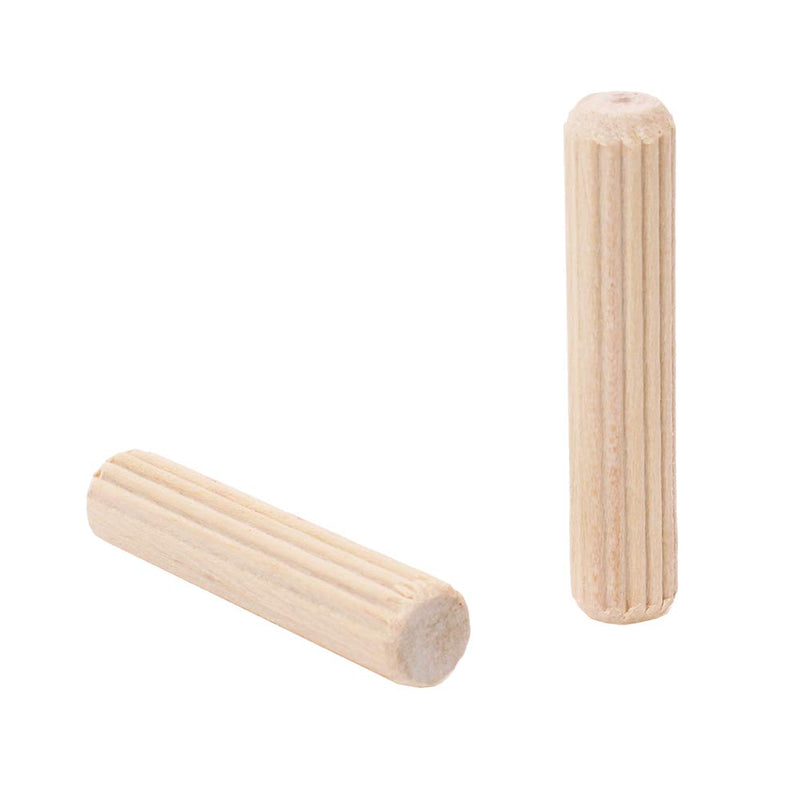 [Australia - AusPower] - 100 Pack 5/16" x 1-1/2" Wood Dowel Pins Straight Grooved Pins for Furniture Door and Dowel jig (5/16 in) 5/16 in 