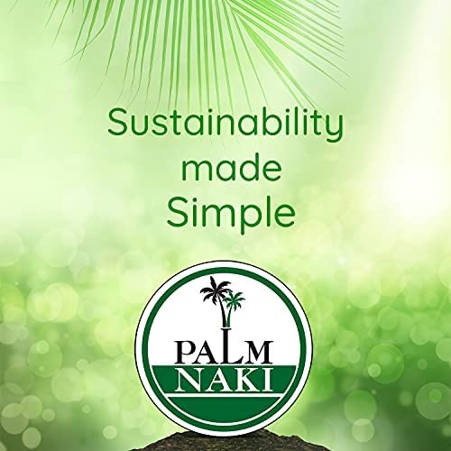 [Australia - AusPower] - Palm Naki Small Square Palm Leaf Plates (40 Count) - Disposable Dinnerware, Eco-Friendly, Compostable and Biodegradable Plates (4" Plates) 4" Plates 