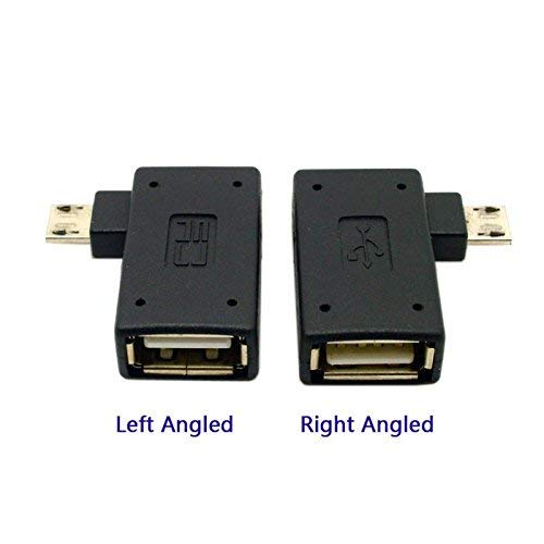 [Australia - AusPower] - CY Micro OTG Adapter 2 Pack USB 2.0 Micro USB Male to USB Female OTG Adapter 1piece left+1piece right 