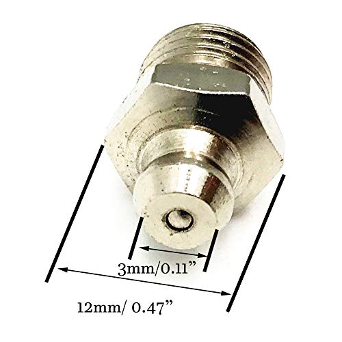 [Australia - AusPower] - XMHF Silver Tone M8 5/16" Male Thread Straight Grease Nipple Zerk Fitting Nozzle 30Pcs 