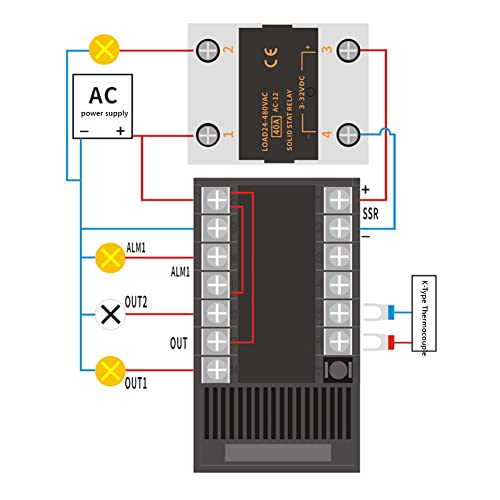 [Australia - AusPower] - CHB402 PID Temperature Controller AC180-240V Intelligent Digital Temperature Controller K-Type Thermocouple 0-400℃ 