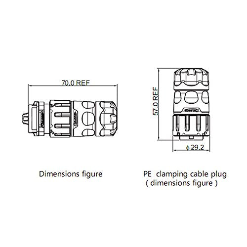 [Australia - AusPower] - CNLINKO 2 Pin Power Industrial Circular Connector, Female Plug & Male Panel Mount Receptacles Socket Jack, Outdoor Waterproof IP67, AC DC 