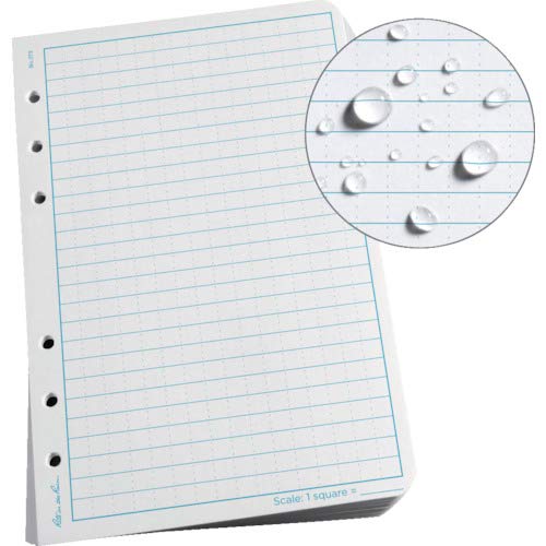 [Australia - AusPower] - Rite In The Rain Weatherproof Loose Leaf Paper, 4 5/8" x 7", 32# White, Universal Pattern, 100 Sheet Pack (No. 372) 