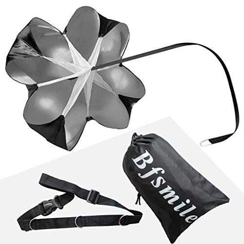 [Australia - AusPower] - ANPOPO Bfsmile Running Speed Training 56" Parachute with Adjustable Strap, Free Carry Bag. Speed Chute Resistance Running Parachute for Kids Youth and Adults (1 Umbrella) 