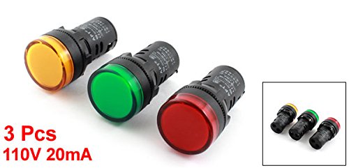 [Australia - AusPower] - uxcell a14092200ux1053 LED Pilot Light Panel Indicator (Pack of 3) 