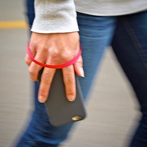 [Australia - AusPower] - Phone Loops: Universally Compatible Phone Leash - Phone Wrist Strap for Preventing Accidental Drops - Ergonomic and Easy Install Phone Strap for Your Wrist - Compatible with All Phone (Noire) NOIRE 