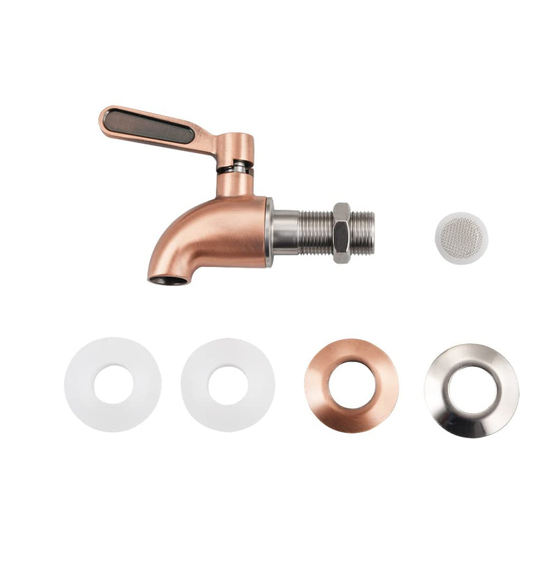 [Australia - AusPower] - hgzaccompany 2 pack stainless steel replacement spigot for beverage dispenser,metal spout for beverage dispenser carafe,water dispenser replacement faucet (2) 
