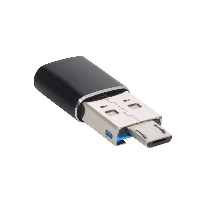 [Australia - AusPower] - CY Mini Size USB 3.0 to Micro SD SDXC TF Card Reader with Micro USB 5pin OTG Adapter for Tablet / Cell Phone TF Card Reader with OTG Adapter 