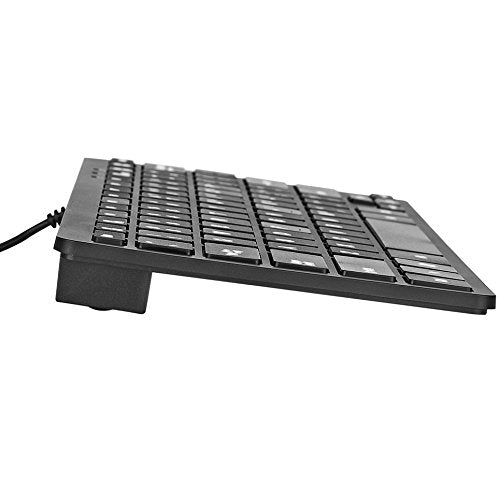 [Australia - AusPower] - iKKEGOL USB Mini Slim Wired 78 Key Small Super Thin Compact Keyboard for Desktop Laptop PC Win 7 Mac (Black) Black 