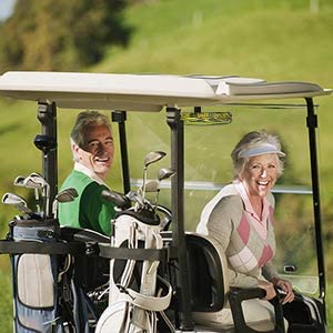 [Australia - AusPower] - 10L0L Universal Adjustable Golf Cart Rear View Mirror, Rotatable Safe 270 Rotation 16.5" Extra Wide Rear View Convex Golf Cart Mirror for EZ Go, Club Car, Yamaha 