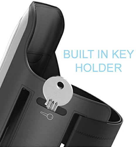 [Australia - AusPower] - MMOBIEL Sportband Compatible with iPhone 12 Mini / SE 2020 / 8 / 7 / 6S / 6 - 5.5 Inch (Black) Water Resistant Stretchable Dual Arm Slots Black 