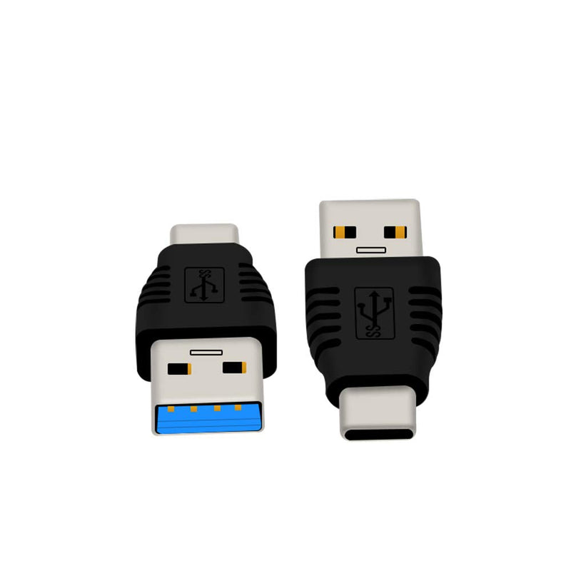 [Australia - AusPower] - Type-C Male to USB3.0 Male Adapter，USB C to USB A 5G 3A Converter, USB 3.1 AM to cm Support Data Synchronization and Charging, Suitable for Mobile Phones, Computers, Notebook Computers,2-Pack 