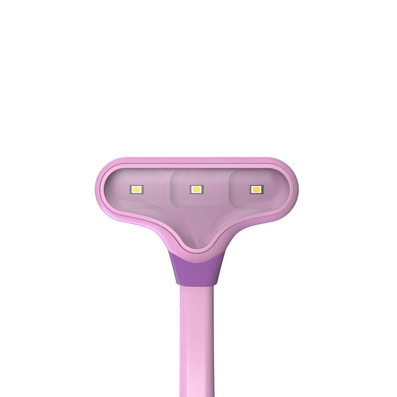 [Australia - AusPower] - The Original Mighty Bright NuFlex Book Light, Warm Eye Care LEDs, Flexible, Durable, Dimmable, Clip-On Light, for Kids, Reading, Bookworms, Read in Bed, Batteries or Micro USB (Lavender) Lavender 