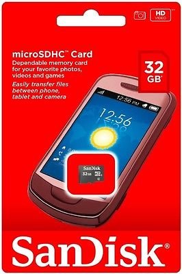 [Australia - AusPower] - SanDisk 32GB MicroSD HC Flash Memory Card (2 Pack) Class 4 Bundle with (1) Everything But Stromboli MicroSD Card Reader 