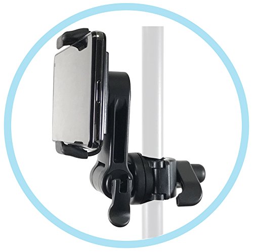 [Australia - AusPower] - AccessoryBasics Music Boom Mic Microphone Stand Smartphone Mount w/360° Swivel Adjust Holder for all smartphones up to 3.75 inches wide (Zoom Video Compatible) 