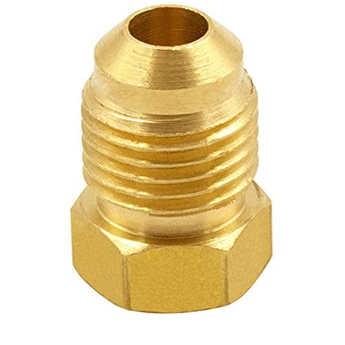 [Australia - AusPower] - ANPTGHT 5PCS Brass Flared Plug 3/8" Tube OD, SAE 45 Degree Flare Tube Fitting Brass Seal Plug Hex Flare Plug 3/8" OD-5 Pack 