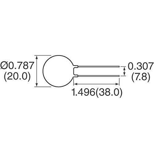 [Australia - AusPower] - Ametherm SL22 1R020 (Pack of 2) NTC THERMISTOR,ICL 1 OHM 20% 20A 22MM, (Also SG100, SG301) 