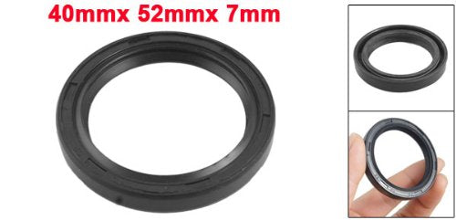 [Australia - AusPower] - uxcell Black Double Lip Rubber Coated Grease Oil Seal TC 40 x 52 x 7mm 