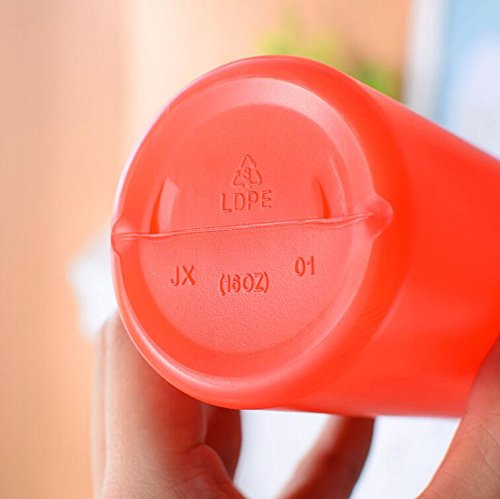 [Australia - AusPower] - 3PCS 12oz/360ML Empty Refillable Squeeze Sauce Condiment Bottles Food Grade Mustard Storage Container Jar Pot with Twist on Cap Lids for Ketchup Mayo Vinegar Cream Honey Salad Dressing(Color Random) 
