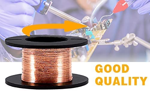 [Australia - AusPower] - 5Pcs Enameled Copper Wire,Magnet Winding Wire 0.1mm Thickness for Connecting or Soldering Purpose, Natural 15M 