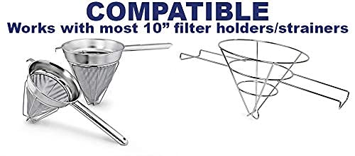 [Australia - AusPower] - 100 PACK, Commercial 10" Fryer Oil Filters, Grease Filter Cones For Restaurants, Cafes, Food Trucks, Hotels 