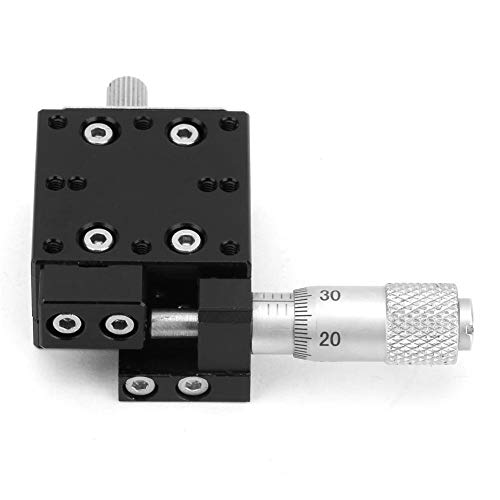 [Australia - AusPower] - X Linear Stage, Keenso SEMX25-AS Micrometer Manual Precision Linear Translation Stage Displacement Trimming Bearing Sliding Table Cross Roller Guide X Axis 25x25mm Platform 