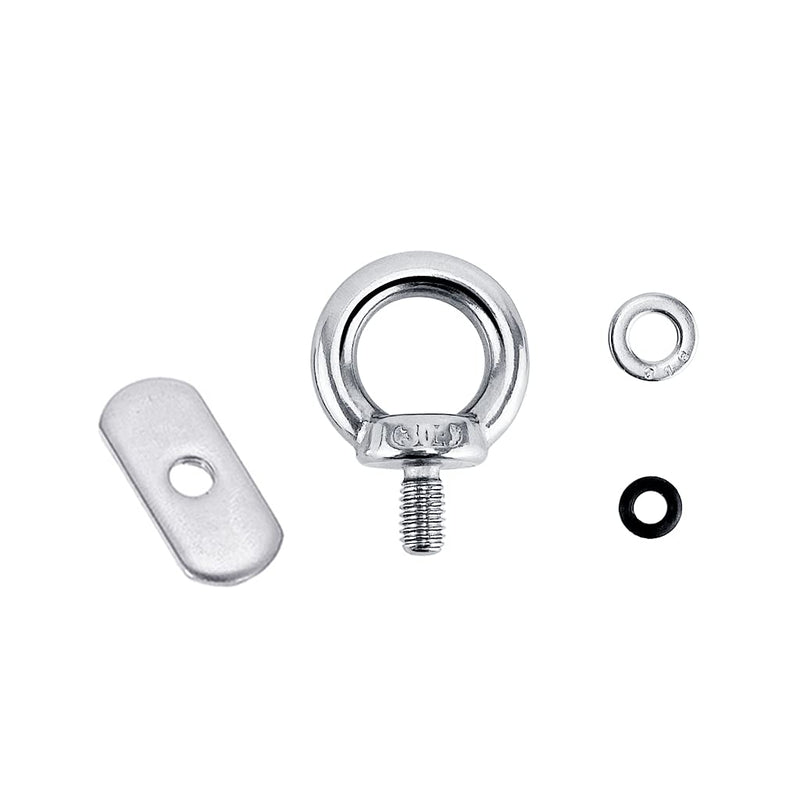 [Australia - AusPower] - VTurboWay 8 Pack Full 316 SS, Track Mount Tie Down Eyelet, Hold Bungee Cord or Ropes Up to 0.6", Marine Hardware 