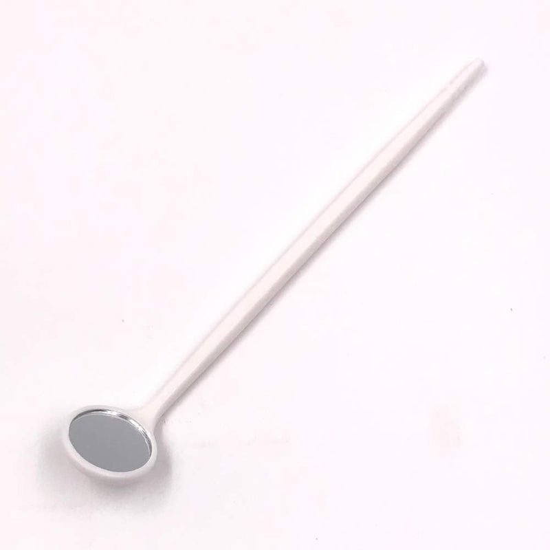 [Australia - AusPower] - TENFLY 100pcs Disposable Dental Exam Mouth Mirrors Oral Dental Mirror Plastic Dental Instrument (White) White 