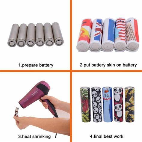 [Australia - AusPower] - 20 PCS 18650 Battery Wraps Precut,Protective Sleeve Tube Heat Shrink PVC Tubing Skin Protection for 18650 Battery Packed in Plastic Storage,Easy to Store.[B Series] 