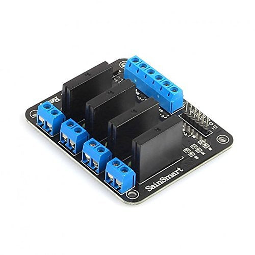 [Australia - AusPower] - SainSmart 5V 2A 4 Channel Solid State Relay Module High Level Trigger Black for Arduino Uno Duemilanove MEGA2560 MEGA1280 ARM DSP PIC 