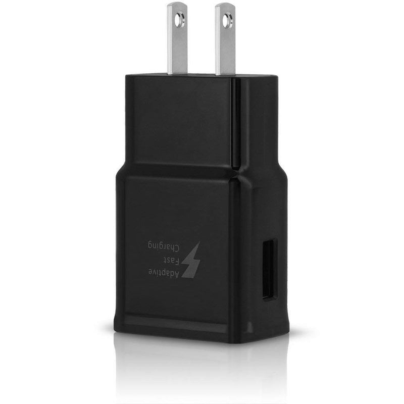 [Australia - AusPower] - AT&T Samsung Galaxy S7 Active Adaptive Fast Charger Micro USB 2.0 [1 Wall Charger + 5 FT Micro USB Cable] AFC uses dual voltages for up to 50% faster charging! - BLACK - Bulk Packaging 